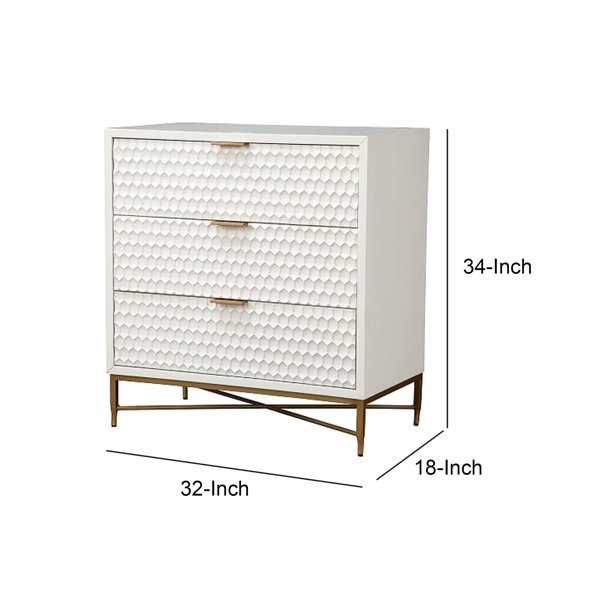 Everly Quinn Carpio 3 Drawer Accent Chest Wayfair