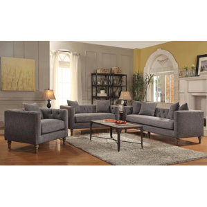 Gracie Oaks Belloreid 3 Piece Living Room Set Gracie Oaks Belloreid 3 Piece Living Room Set