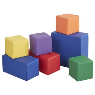 Foam Big Building Blocks Soft Play Set for Kids Primary 7 Piece 