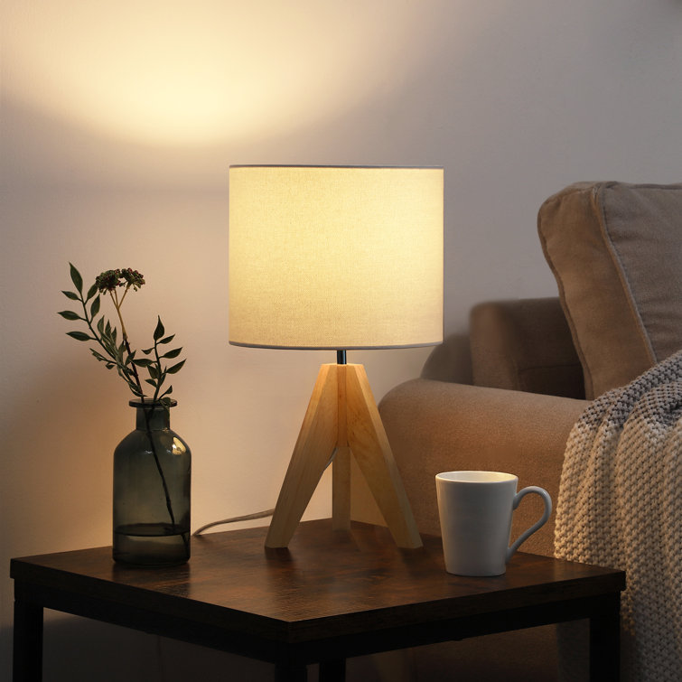 yellow tripod table lamp