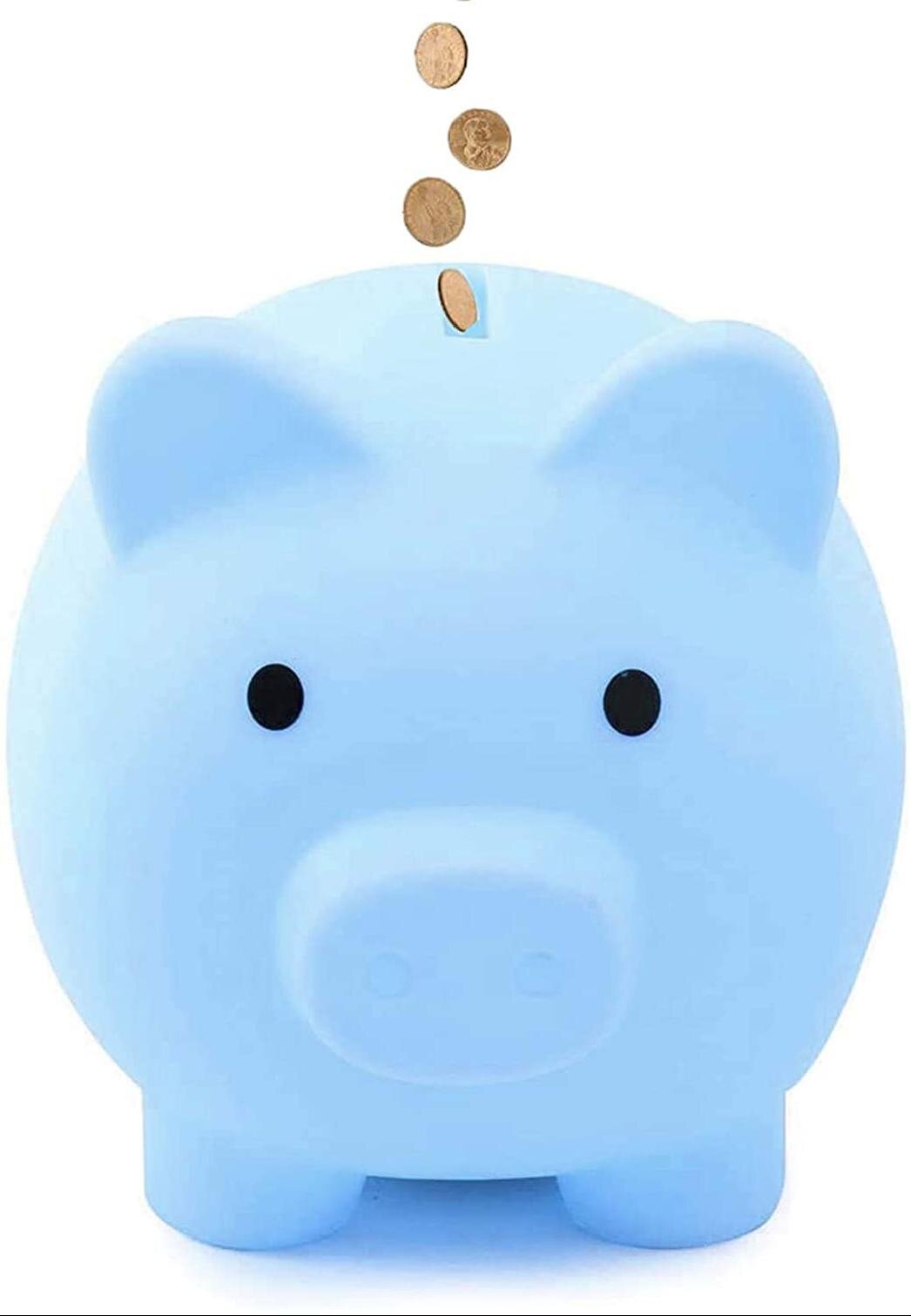 Baby Shower Fun Gifts for Birthday Piggy Bank Cute Coin Bank Kids Toy Bank Unbreakable Plastic Pig Money Bank Saving Coin Box for Boys Girls Kids Festival Green