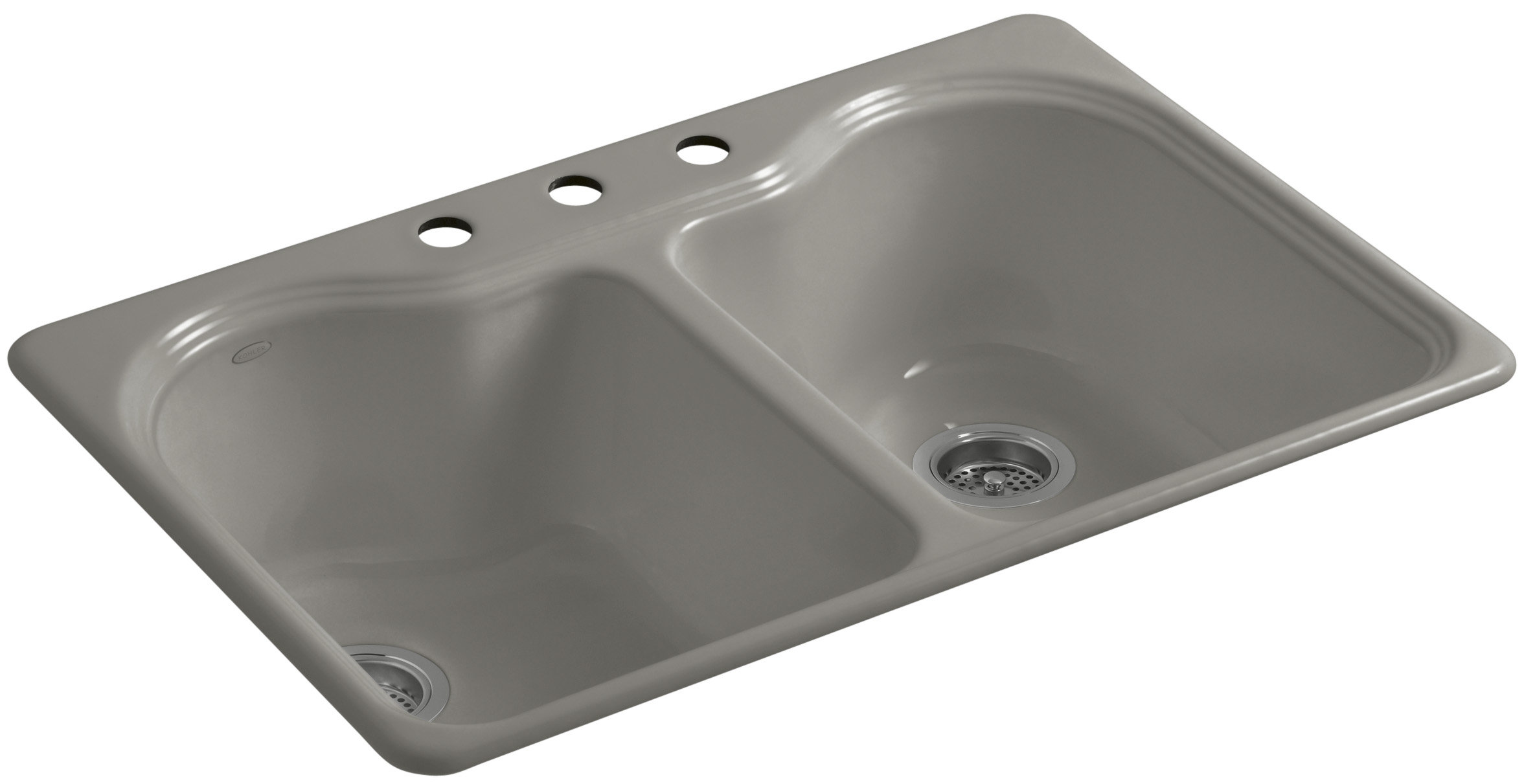 lowes kohler hartland double basin kitchen sink
