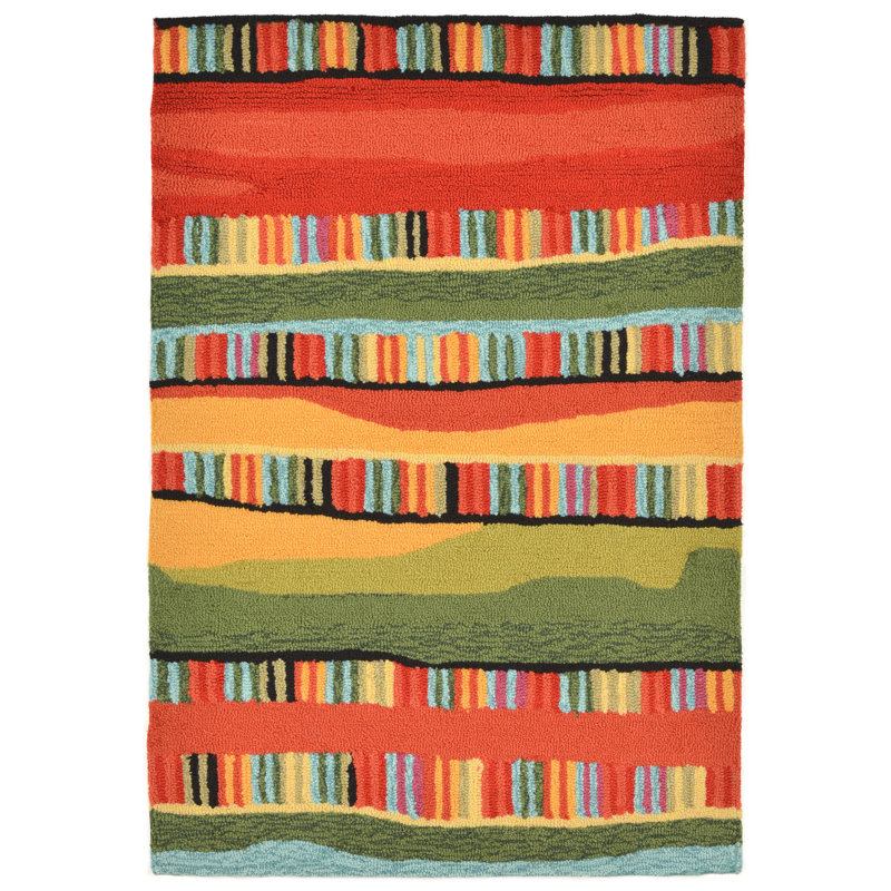 Ebern Designs Derby Green Red Yellow Indoor Outdoor Area Rug Reviews Wayfair