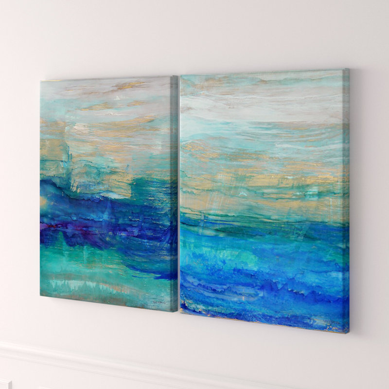 Sea Spray By Norman Wyatt Jr 2 Piece Wrapped Canvas Painting