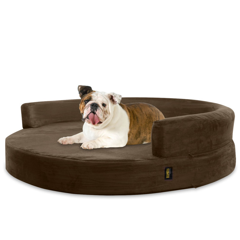 fala deluxe orthopedic memory foam bolster dog bed