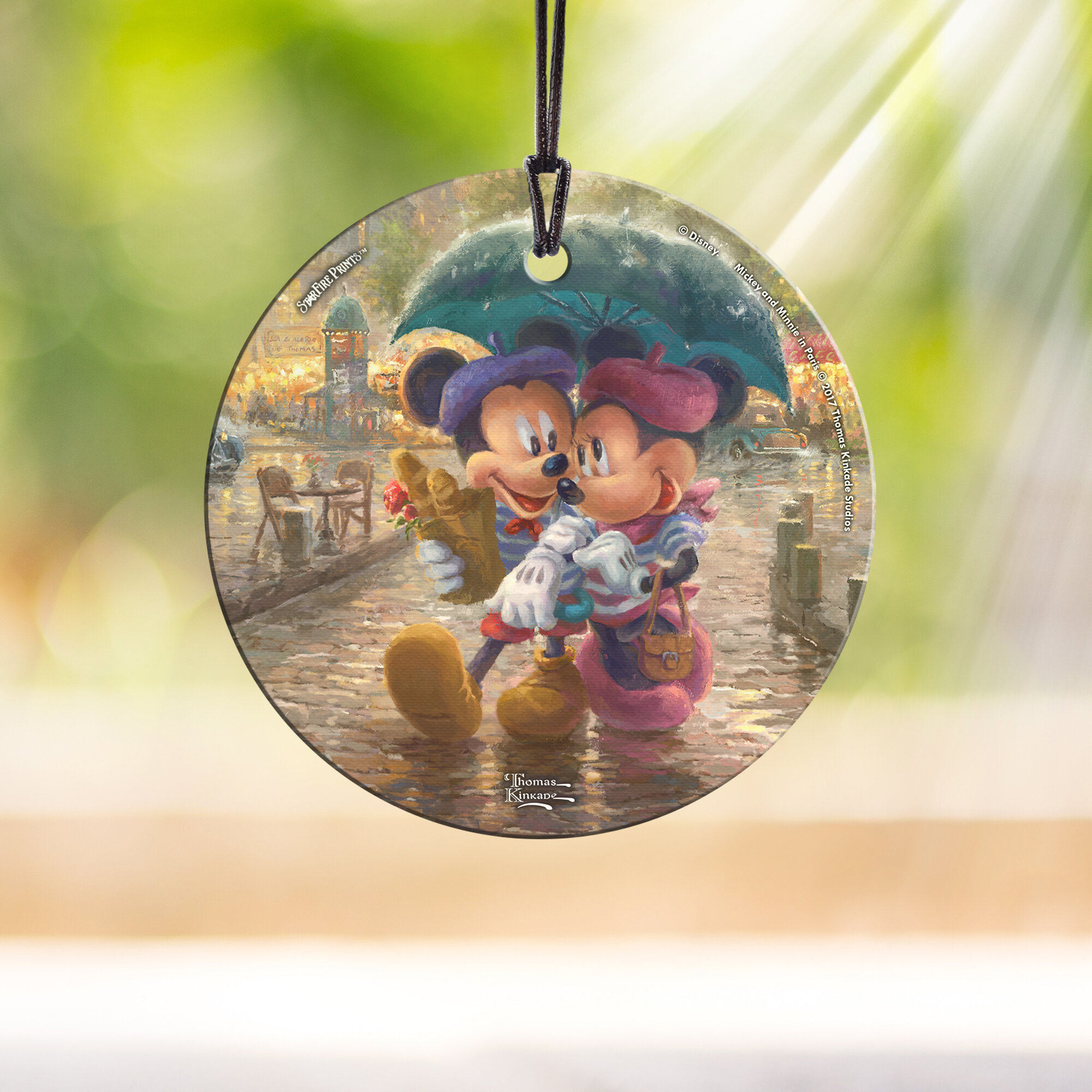 Mickey and Minnie in Paris Glass Disneyland Paris
