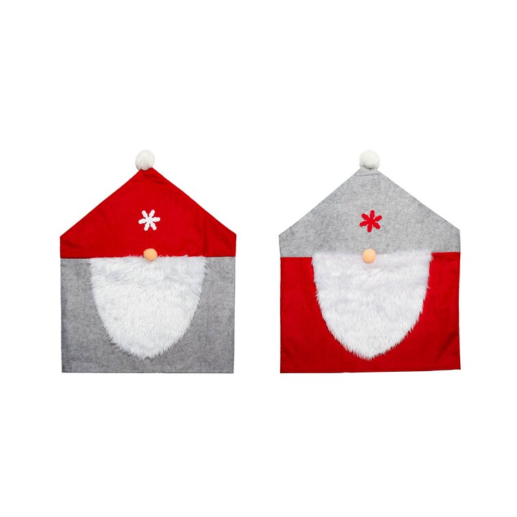 The Holiday Aisle® Gnome Hat Christmas Box Cushion Dining Chair ...