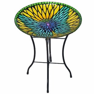 Mosaic Butterfly Fusion Bird Bath By Sol 72 Outdoor