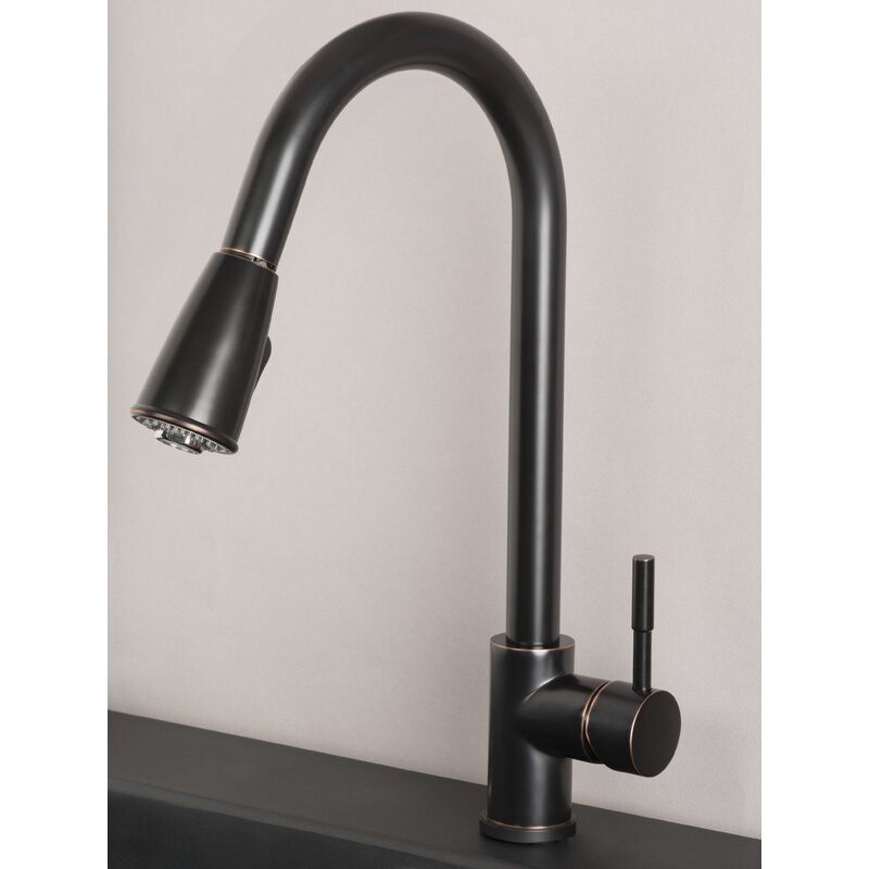 Lagunabrass Pull Down Single Handle Kitchen Faucet Reviews Wayfair