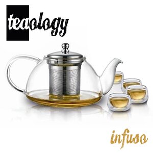 Teaology 5 Piece Borosilicate Infusion Tea Set