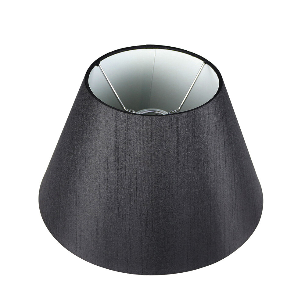 Black Silk 12 Inch Empire Lampshade with Uno Fitter 