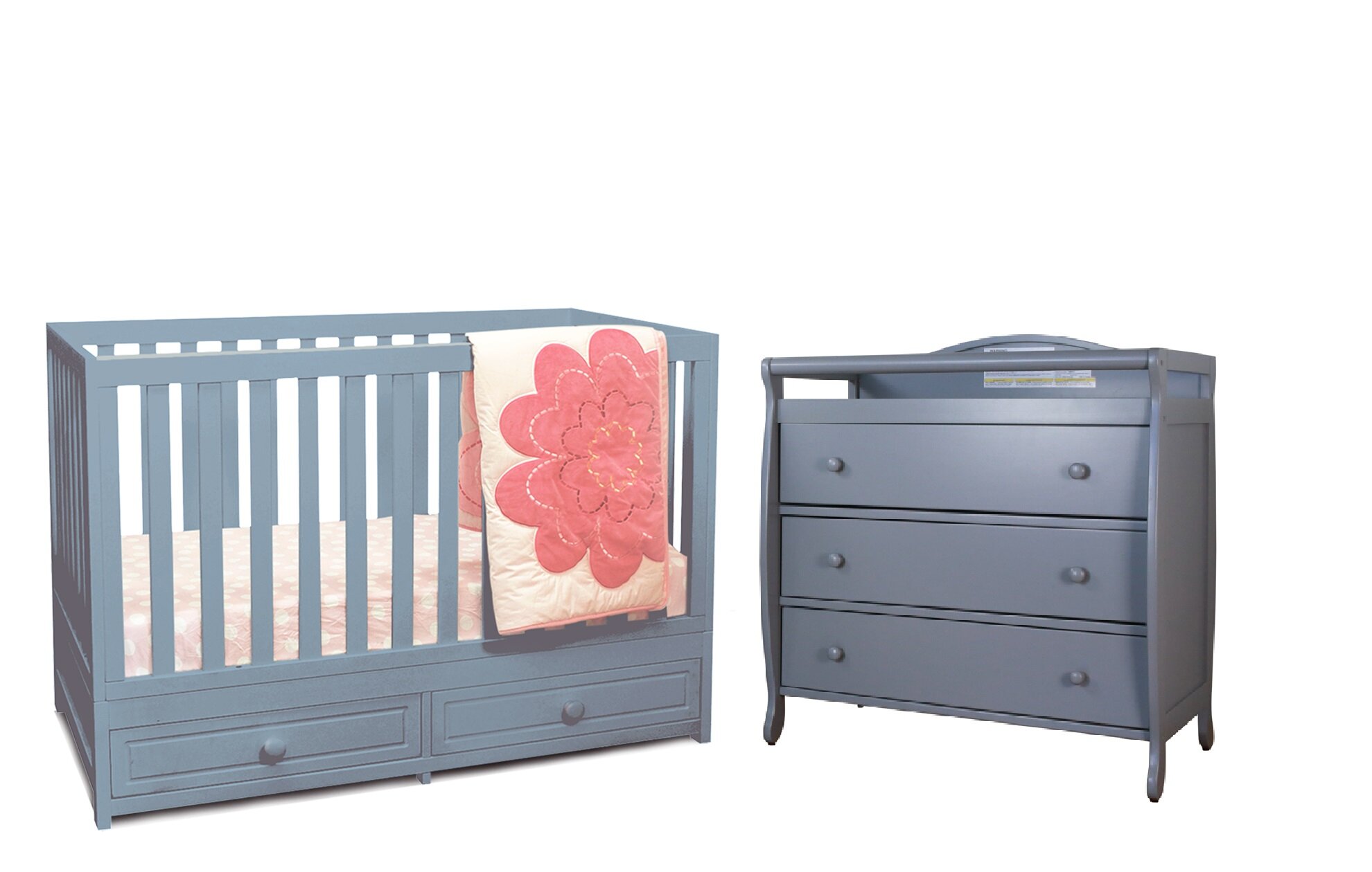 Harriet Bee Convertible Standard 2 Piece Nursery Furniture Set