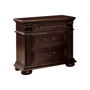 Go to store & view more images Creevery Luxurious English 3 Drawer Nightstand by Astoria Grand