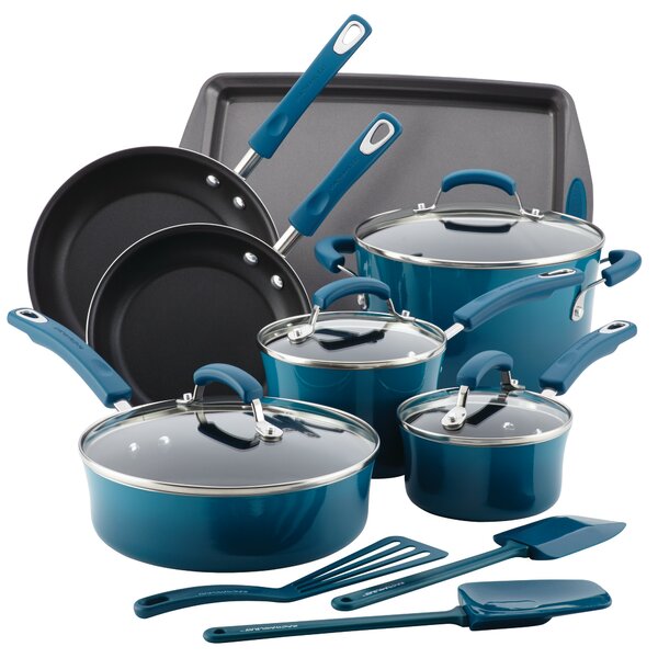 Details about   2692 10 Piece Nonstick Cookware Set Turquoise 