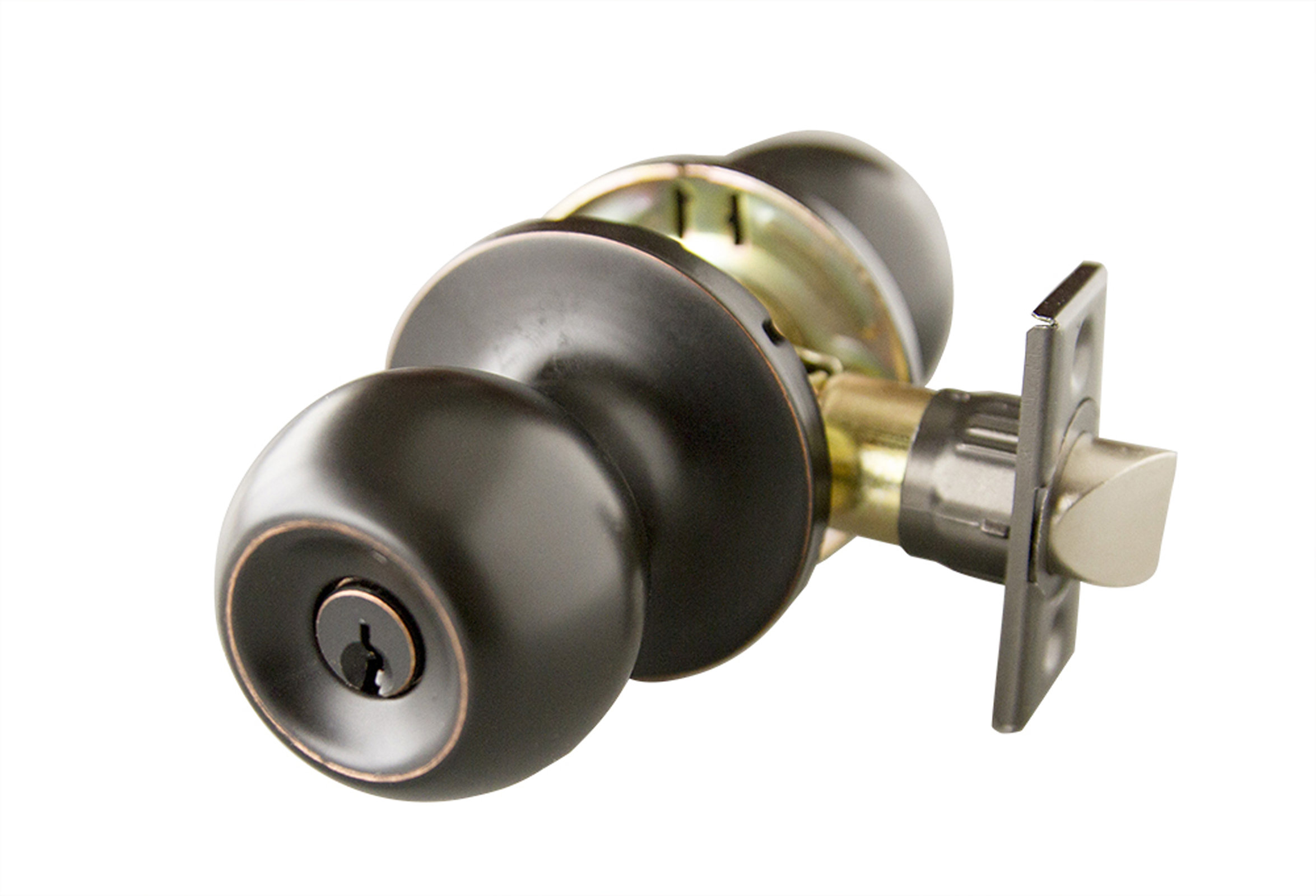 Design House Bay Satin Nickel Keyed Entry Door Knob With Universal