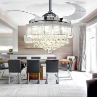 House Of Hampton 46 Broxburne 4 Blade Led Ceiling Fan With Remote
