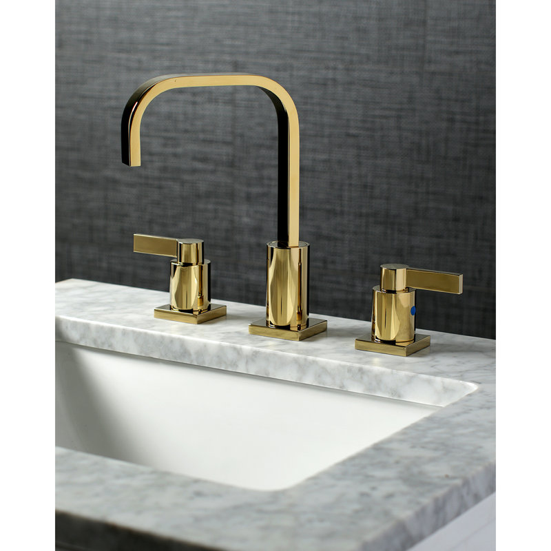 Polished Chrome Kingston Brass FSC8961NDL Kingston Brass Nuvofusion Widespread Lavatory Faucet with Retail Pop-Up 5-1//2 Inch Spout Reach 5-1//2 Inch Spout Reach