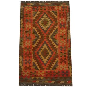 Hand-Woven Red/Brown Area Rug