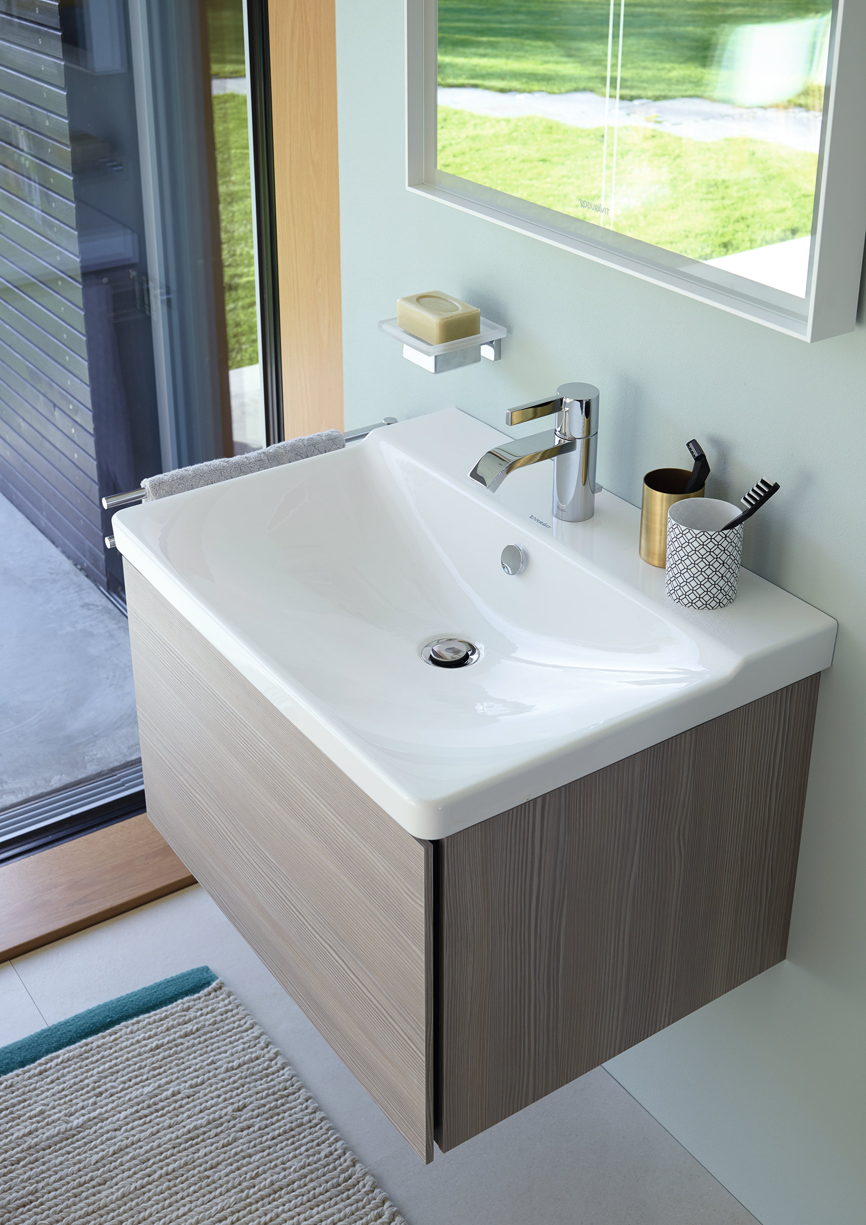 Duravit White Ceramic U-Shaped Wall Mount Bathroom Sink with Overflow |  Wayfair