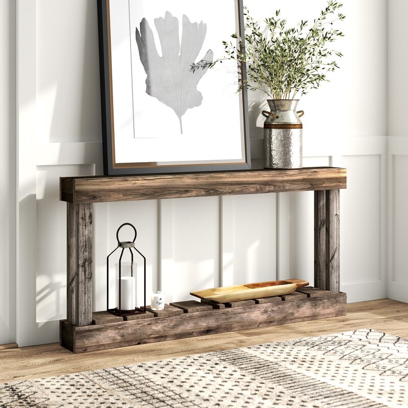 Wooden Farmhouse Console Table