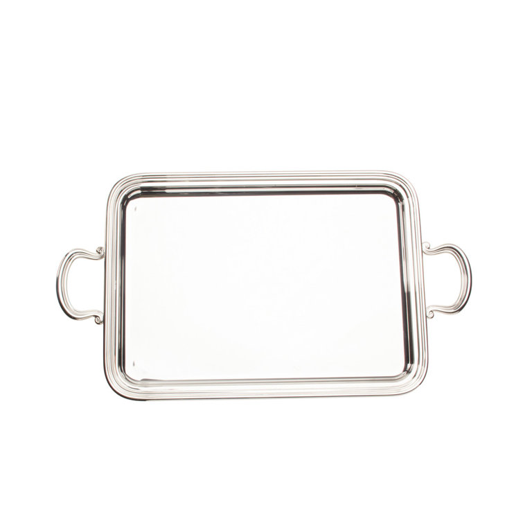 Greggio Silver English Rectangular Coffee Table Tray Wayfair
