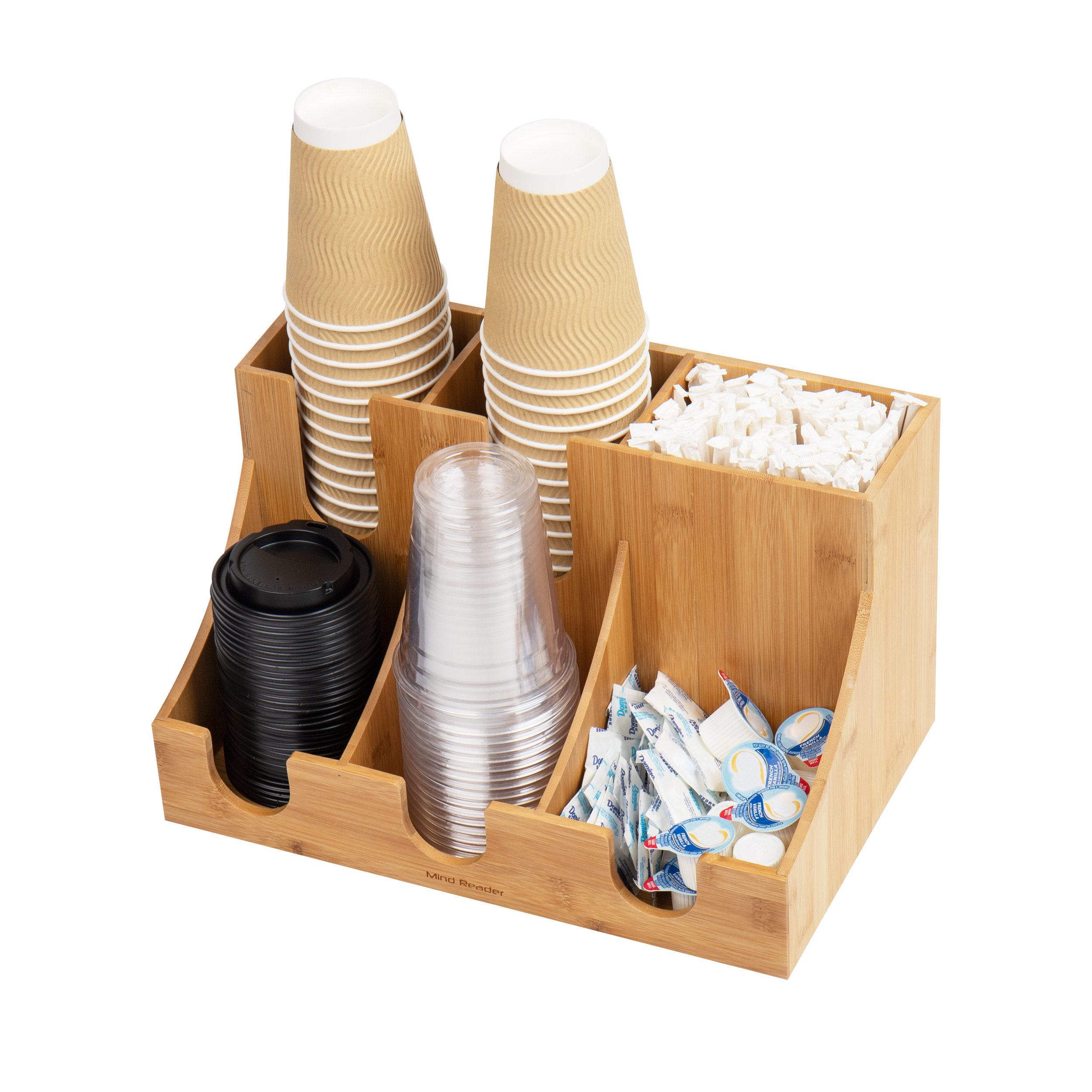 Mind Reader Bali Collection, 6-Compartment Cup, Lid And Condiment ...