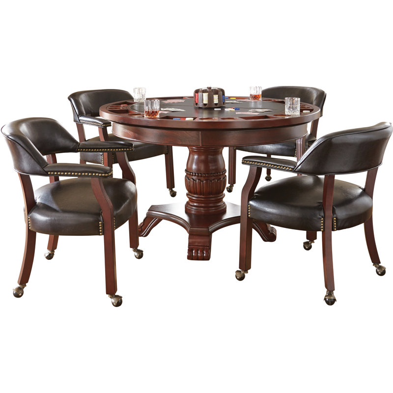 Red Barrel Studio Mcbride 48 4 Player Poker Table With Chairs Reviews Wayfair