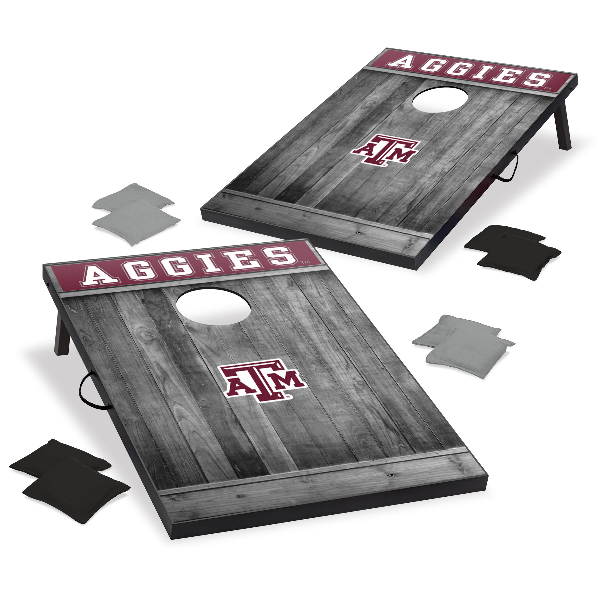 All Weather TEXAS A&M University AGGIES CORNHOLE BEAN BAGS Plastic Resin Filled
