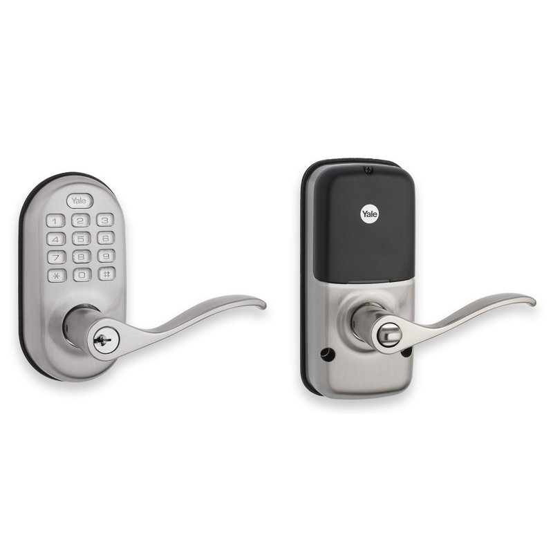 Yale Real Living Push Button Stand Alone Lever Lock Wayfair