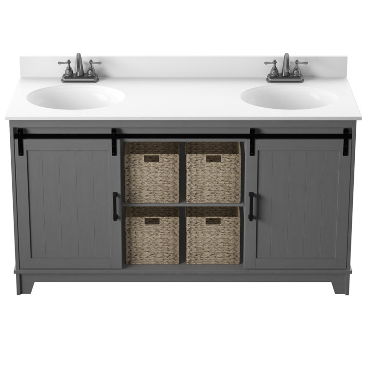 Sand Stable Braylen 60 Double Bathroom Vanity Set Reviews Wayfair