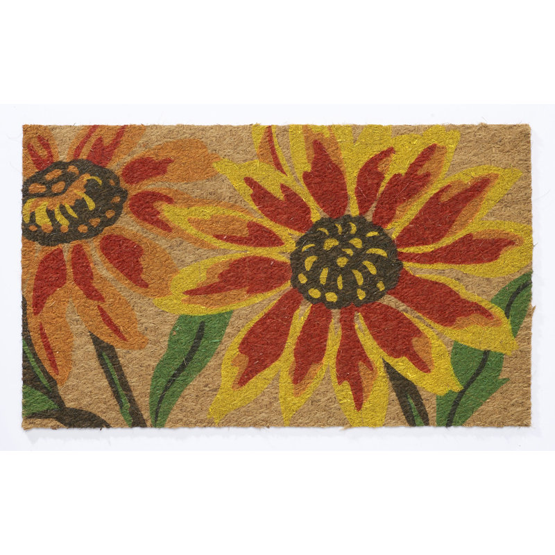 Hflt Flatweave Blanket Flower 30 In X 18 In Non Slip Outdoor Door Mat Reviews Wayfair