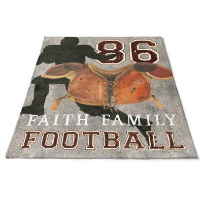 Football Game Day III Blanket East Urban Home