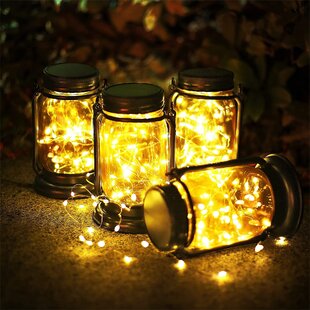 set of 10 vintage retro style fairy xmas christmas glass jar tree lights 