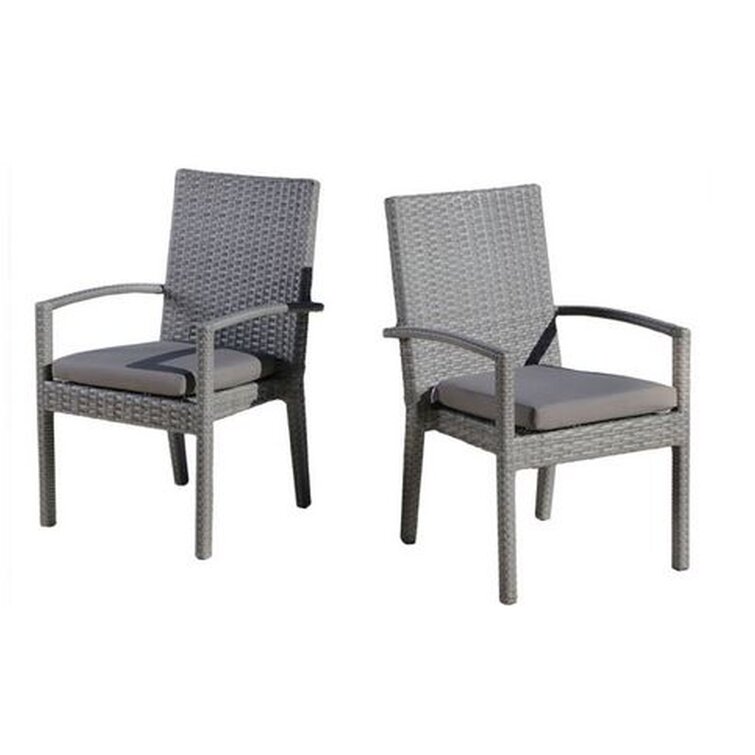 Sand & Stable Desmonde Patio Dining Armchair with Cushion | Wayfair