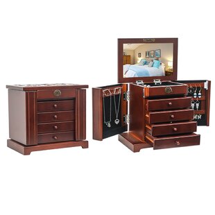 Details about   Cherry Wood Lacquer Double Ring Gift Jewelry Display Box 
