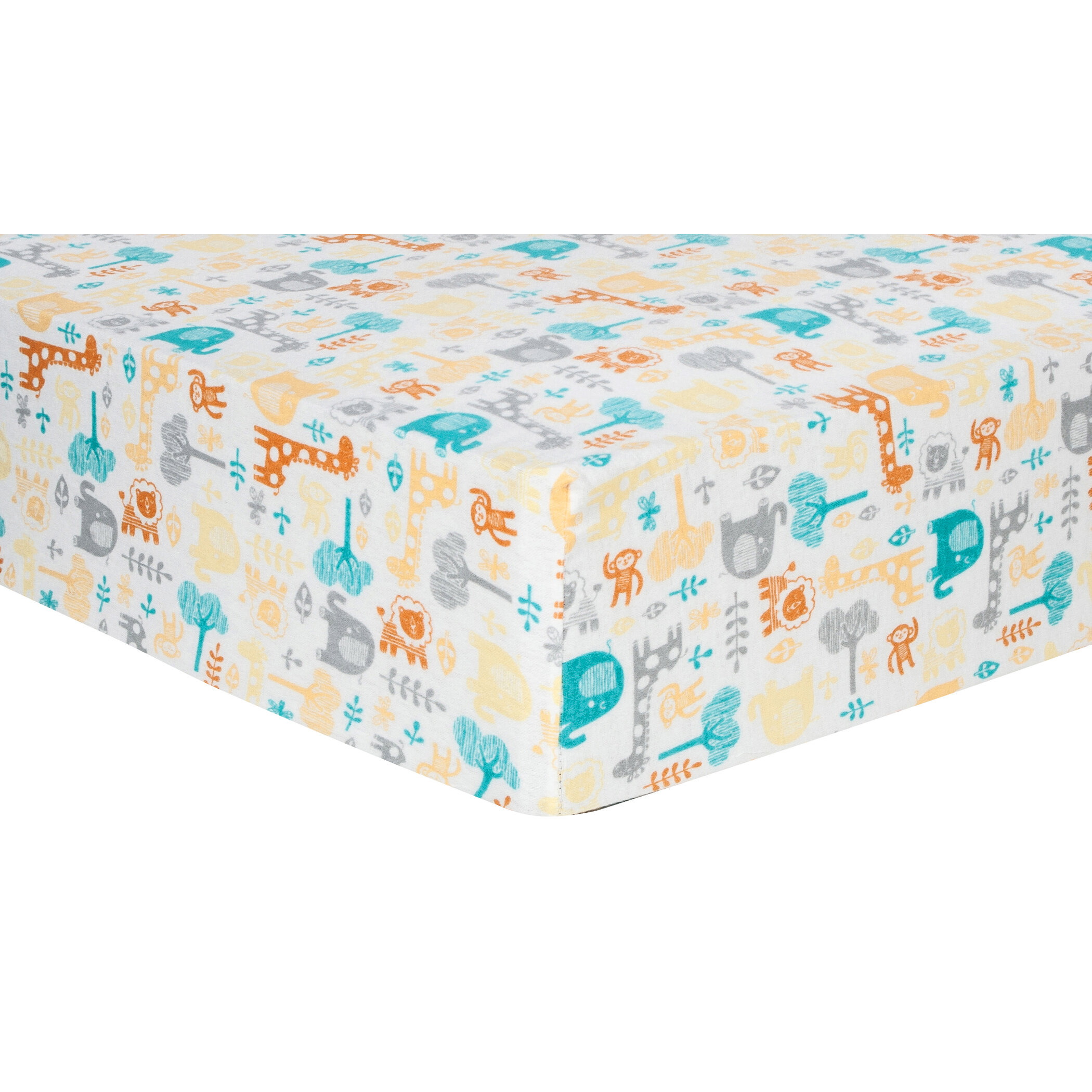 flannel fitted crib sheet