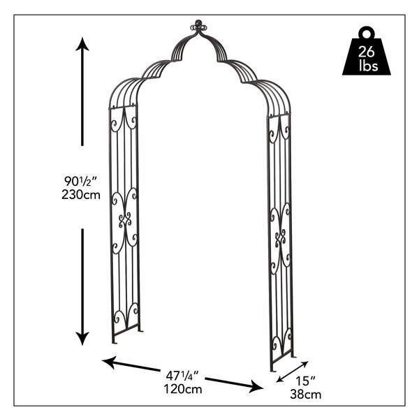 WholeHouseWorlds Garden Arch Metal Arbor & Reviews | Wayfair