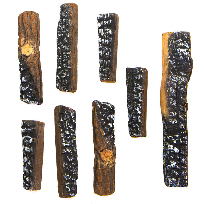 Barton Fireplace Petite Gas Ceramic Decoration Logs Wayfair Ca