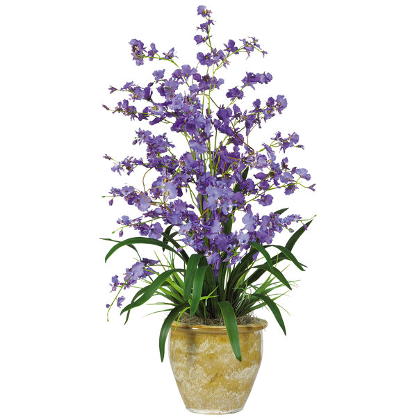Nearly Natural Triple Dancing Lady Silk Orchid Flower In Purple Nearly Natural Triple Dancing Lady Silk Orchid Flower In Purple Reviews Wayfair
