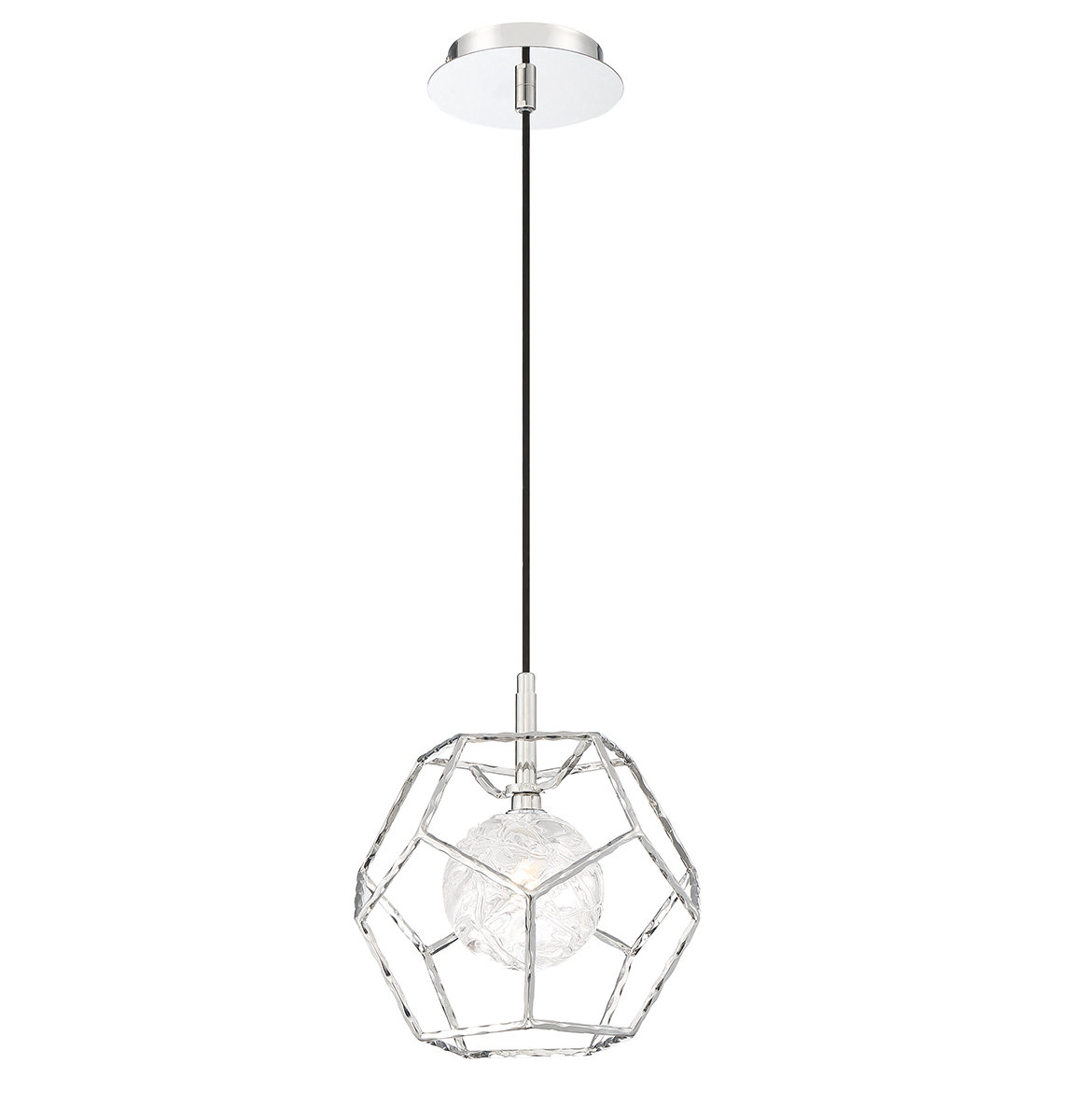 Ivy Bronx Wooler 1 Light Single Geometric LED Pendant Wayfair Canada