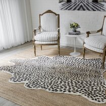 ALAZA Black White Giraffe Animal Print Area Rug Rugs for Living Room Bedroom 53 x 4