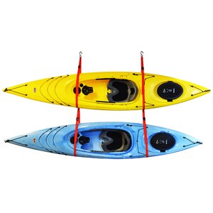 SlingTwou2122 Double Kayak Storage System Ceiling/Wall Mounted Kayak Rack