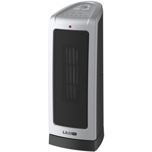 Ceramic 1,500 Watt Portable Electric Tower Heater with Thermostat