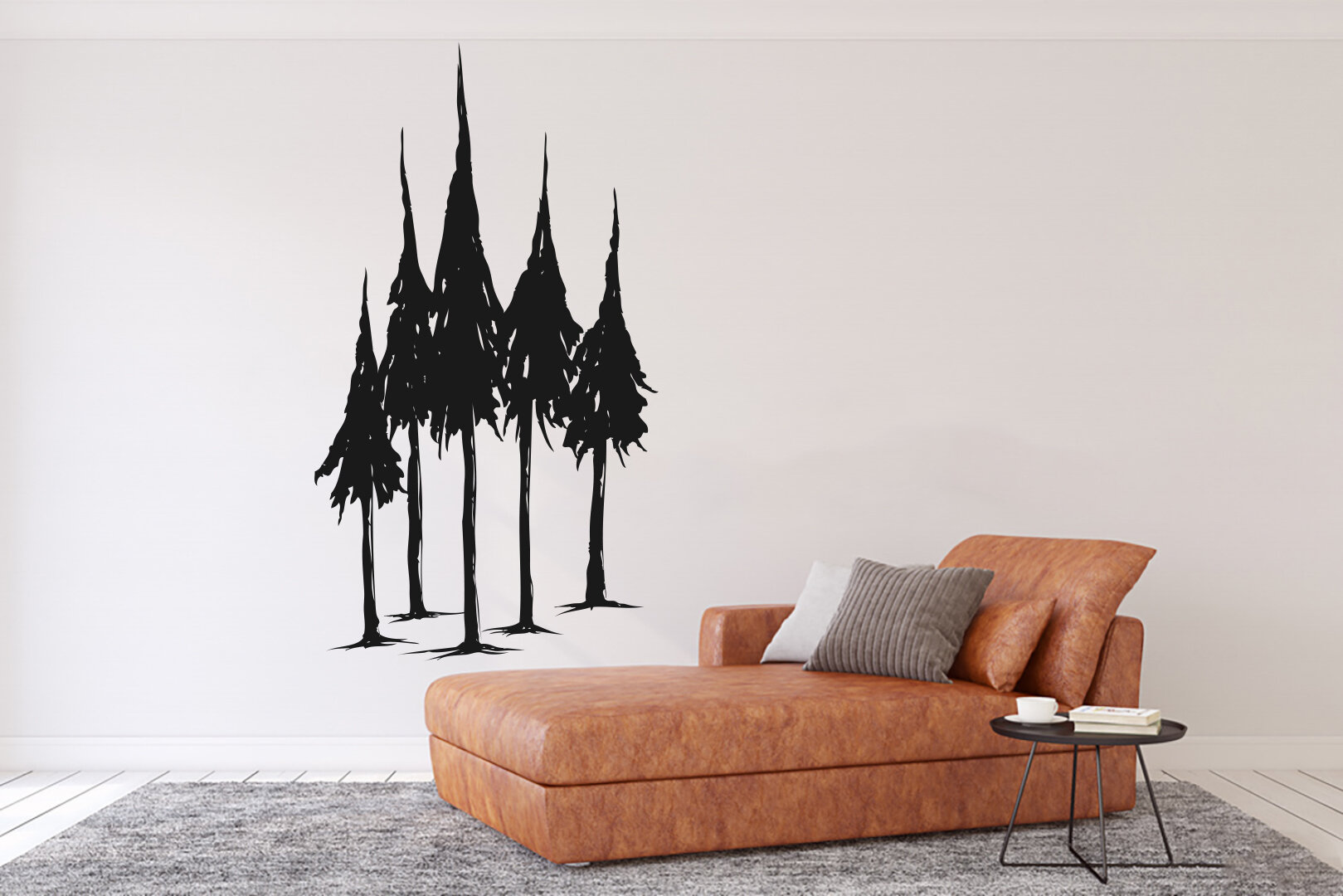 Red Barn Decals Tall Pine Trees Forest Wall Decal | Wayfair