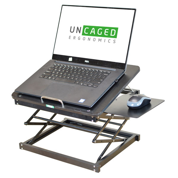 uncaged ergonomics cd4 ergonomic laptop stand and standing desk