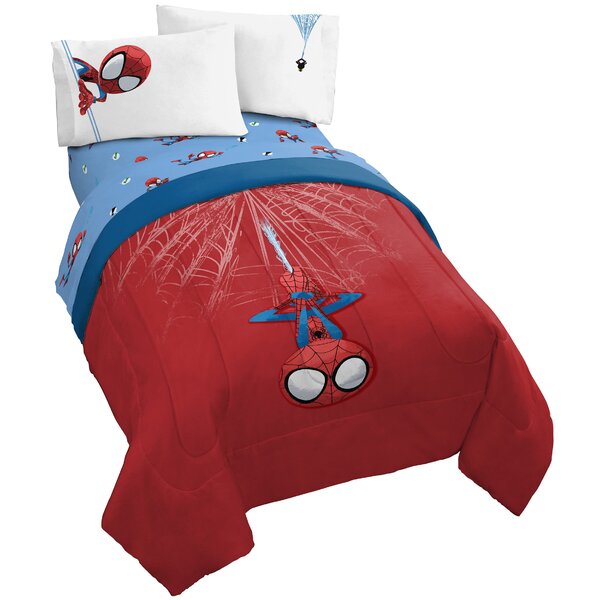 Marvel Comics Amazing Spiderman Single Duvet Cover Set Reversible Bedding with Pillowcases 