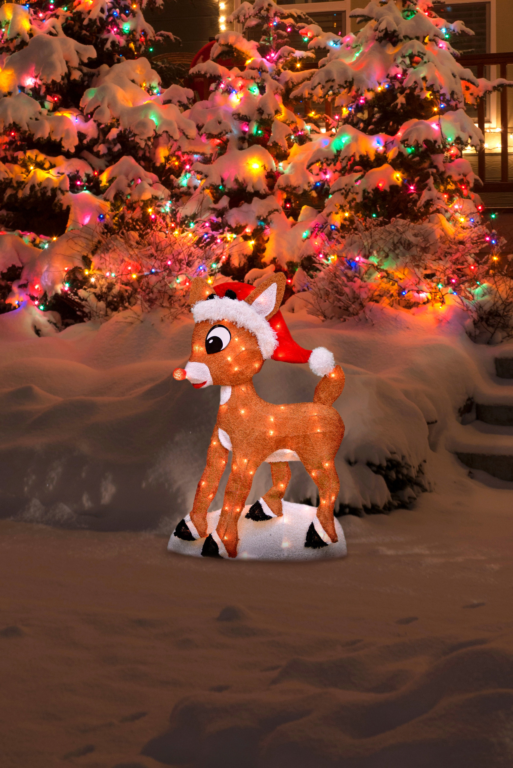 The Holiday Aisle Pre Lit2d Rudolph Yard Art Decor Lighted Display