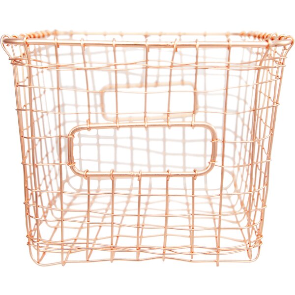 Set of 3 Copper Basics Wire Storage Baskets 