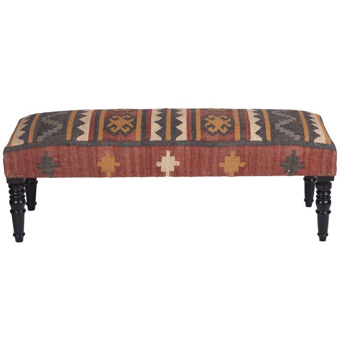 Lilyanna Handmade Indo Kilim Wooden Bench