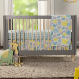 Modern Crib Bedding Allmodern Tulip Garden 4 Piece Crib Bedding Set